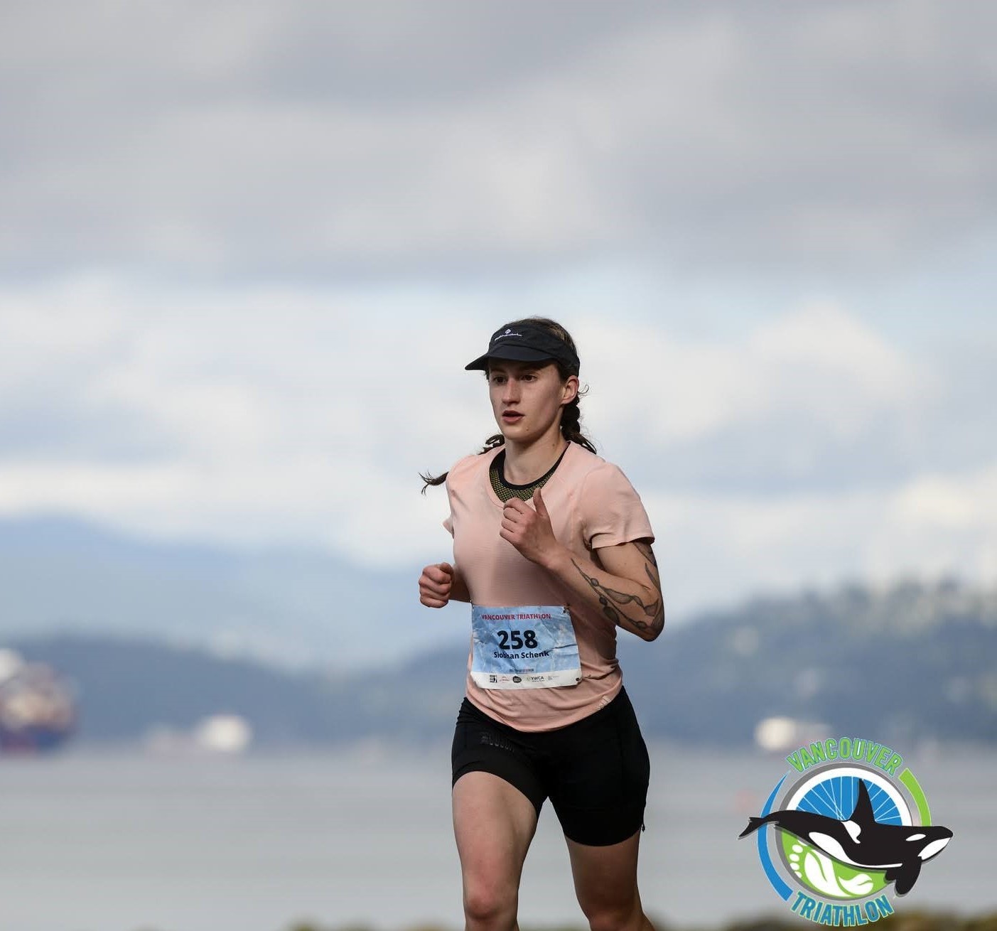 me running at the end of a standard distance triathlon.